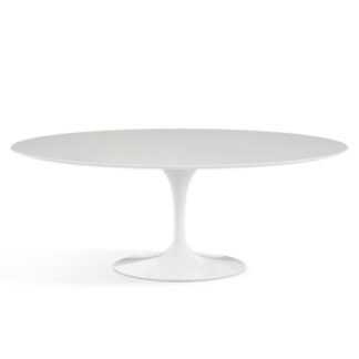 The Saarinen Collectionsaarinen - tafel - top in wit laminaat en witte voet