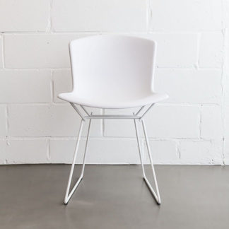 BertoiaBertoia Plastic Side Chair - Zitschaal Wit - Onderstel Wit