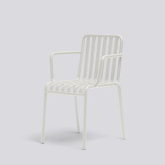 Palissade armchairPalissade Armchair W NL, Gepoedercoat staal kleur crème wit