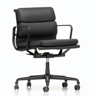 Soft Pad Chair EA 217Eames Soft Pad EA 217 bureaustoel zwart, leder L20