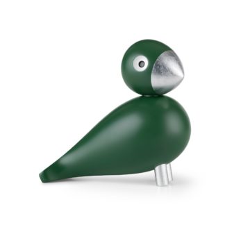 Songbird GeorgSongbird Georg, houten vogel, groen en zilver