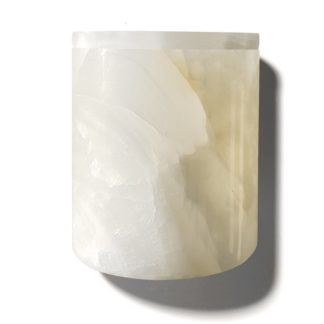 Stone Candle Holderstone candle holder - white onyx