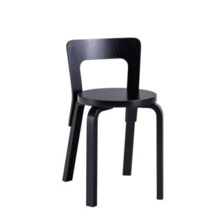 Chair 65 Chair 65 ongemonteerd poten, zitting en rugleuning zwart gelakt berken zithoogte 45,5cmLEVERTIJD: 4 tot 6 weken